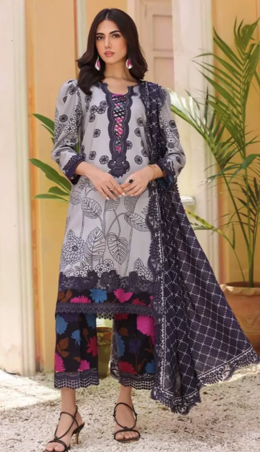 Charizma Sheen - Unstitched Embroidered Linen Shawl Collection 