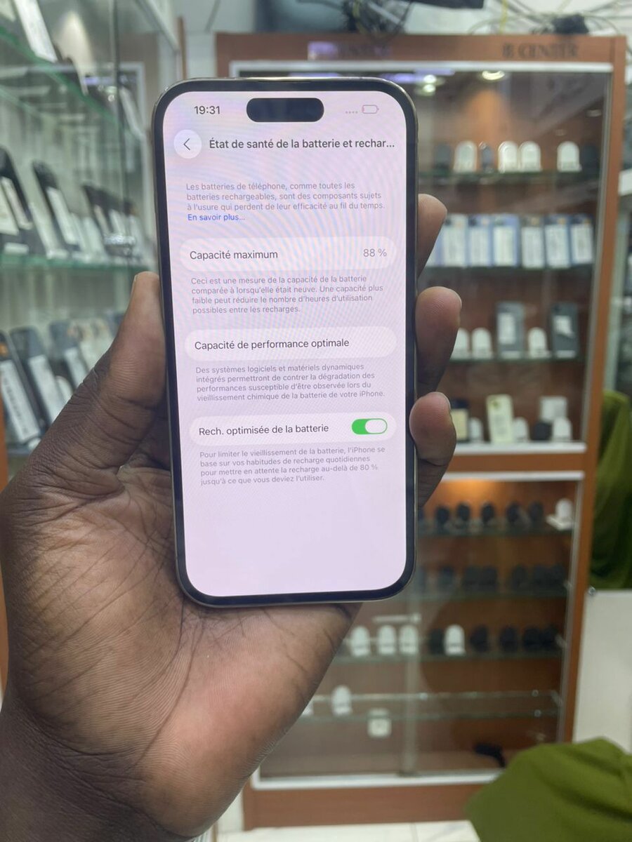 14 pro 128Go  Message écran