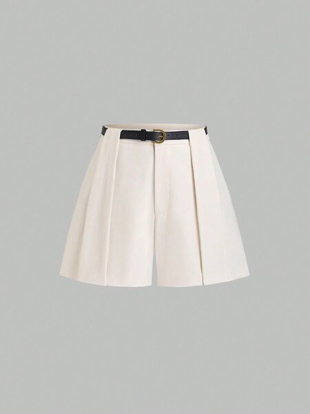 Shorts taille haute & ceinture