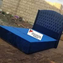 custom made bed with a high base