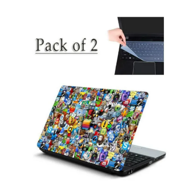 Pack Of 2-Laptop Back Skin Sticker-Laptop Back Skin-Laptop Skin Vinyl Sticker Decal, 13 13.3 14.6 15 15.4 15.6 inch Laptop Skin Sticker Cover For All Laptops