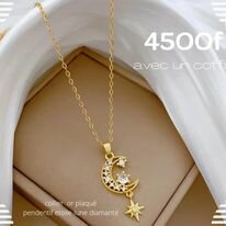 Bijoux fantaisie de créateur et de haute qualité. en acier inoxydable, plaqué or.