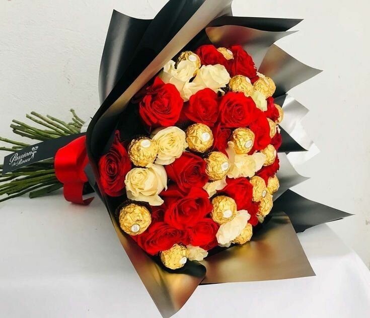 Bouquet Chocolat et Roses