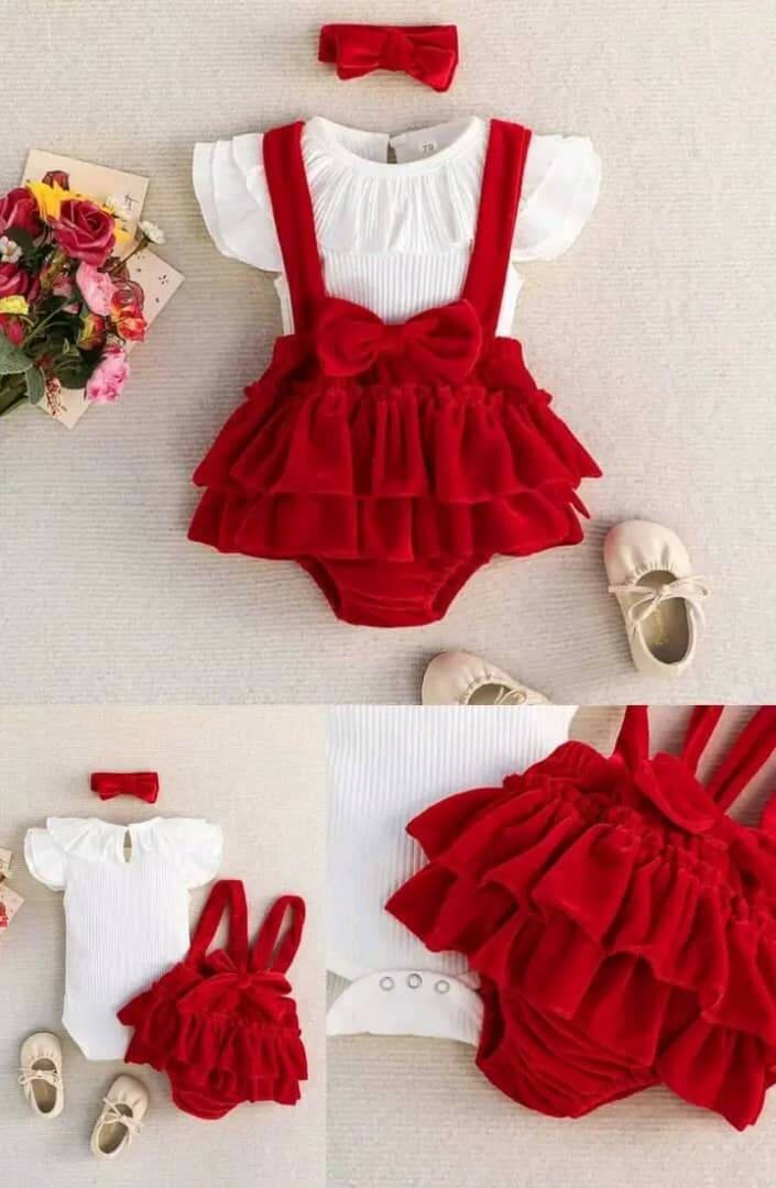 Chic petite ensemble pour fille de 0-6 mois