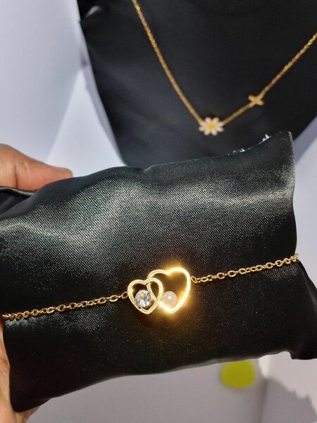 Bracelet  cœur doré