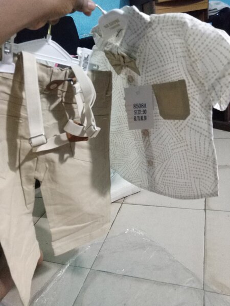 Ensemble avec bretelles enfants garçon