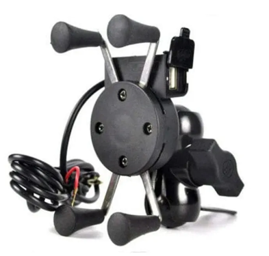 Bike 360 degree Rotation Mobile Holder With Fast Charging Metal Body