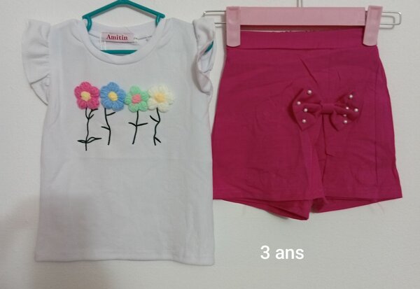 Ensemble Fille Fleur 3 Ans