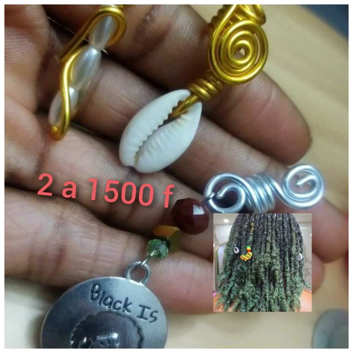 Bijoux de cheveux ethniques