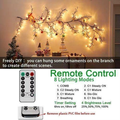Guirlande lumineuse murale télécommandée