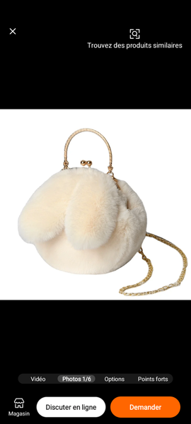 Sac à main peluche tendance