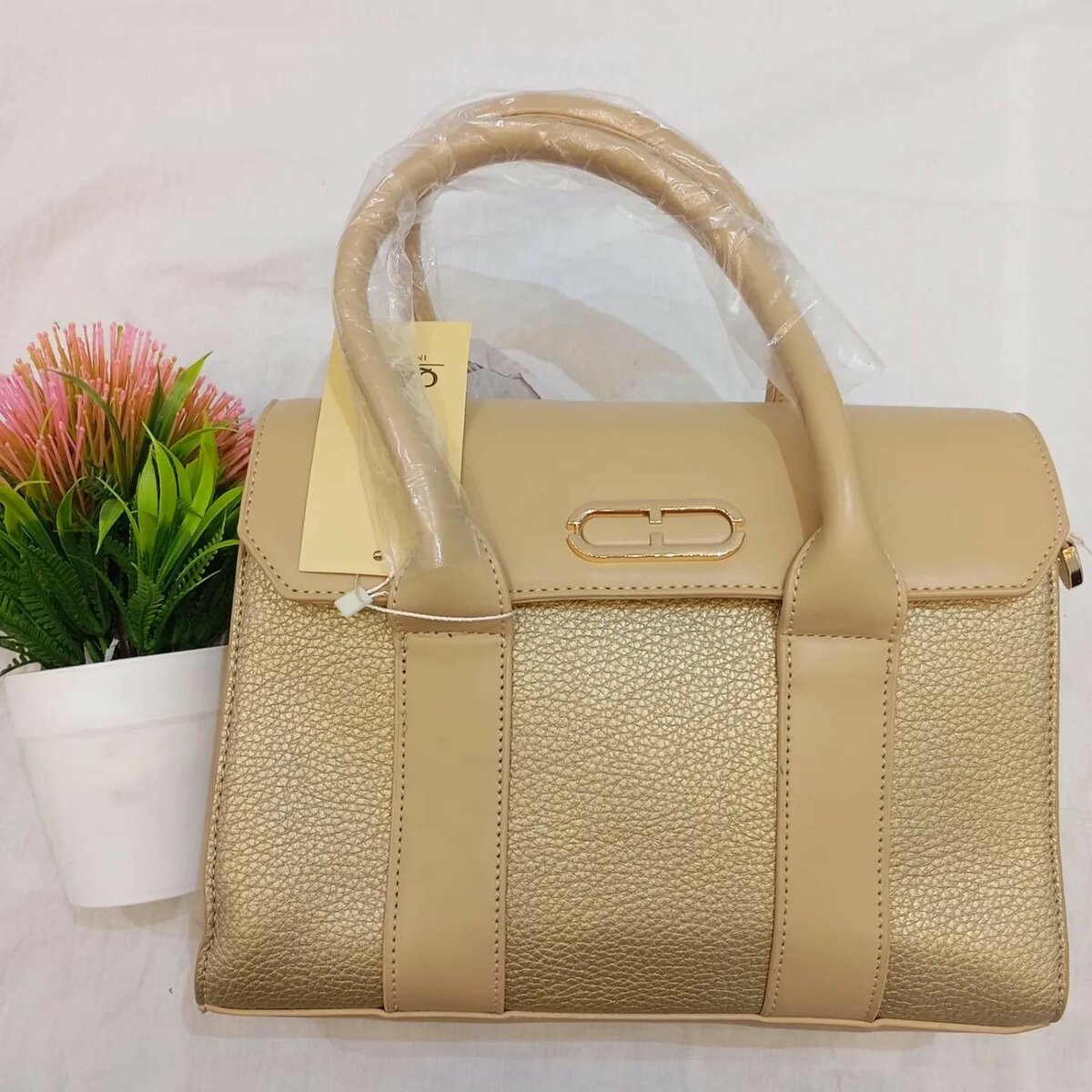 Gold handbag