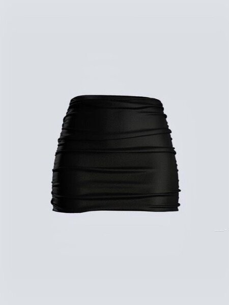 Jupe moulante froncée chic