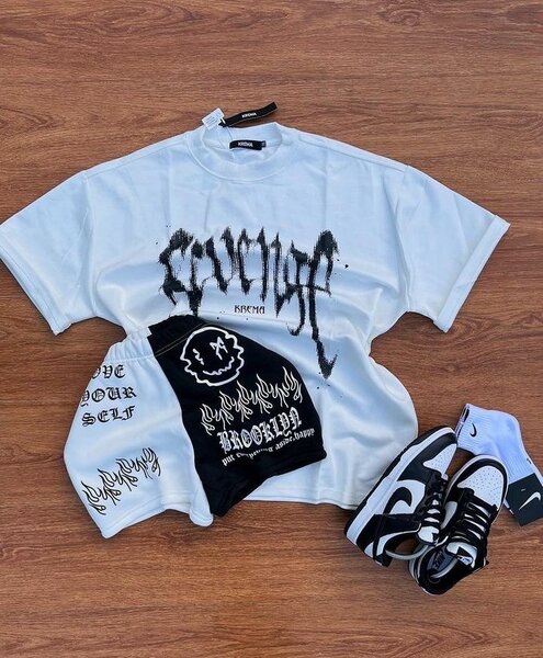 Girl top and down and sneaker