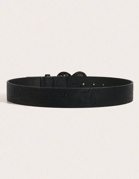 Ceinture noire avec boucle cœur