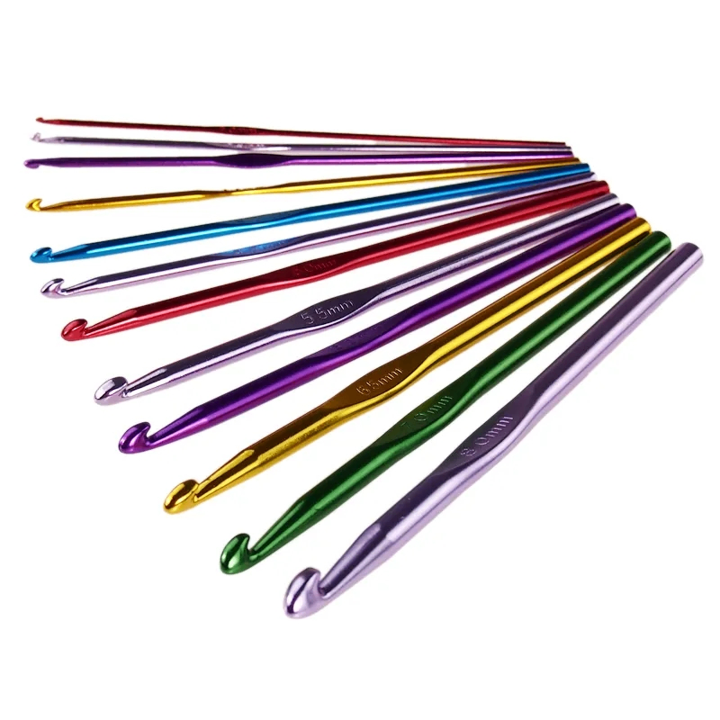 12pcs  aluminium crochet hook set