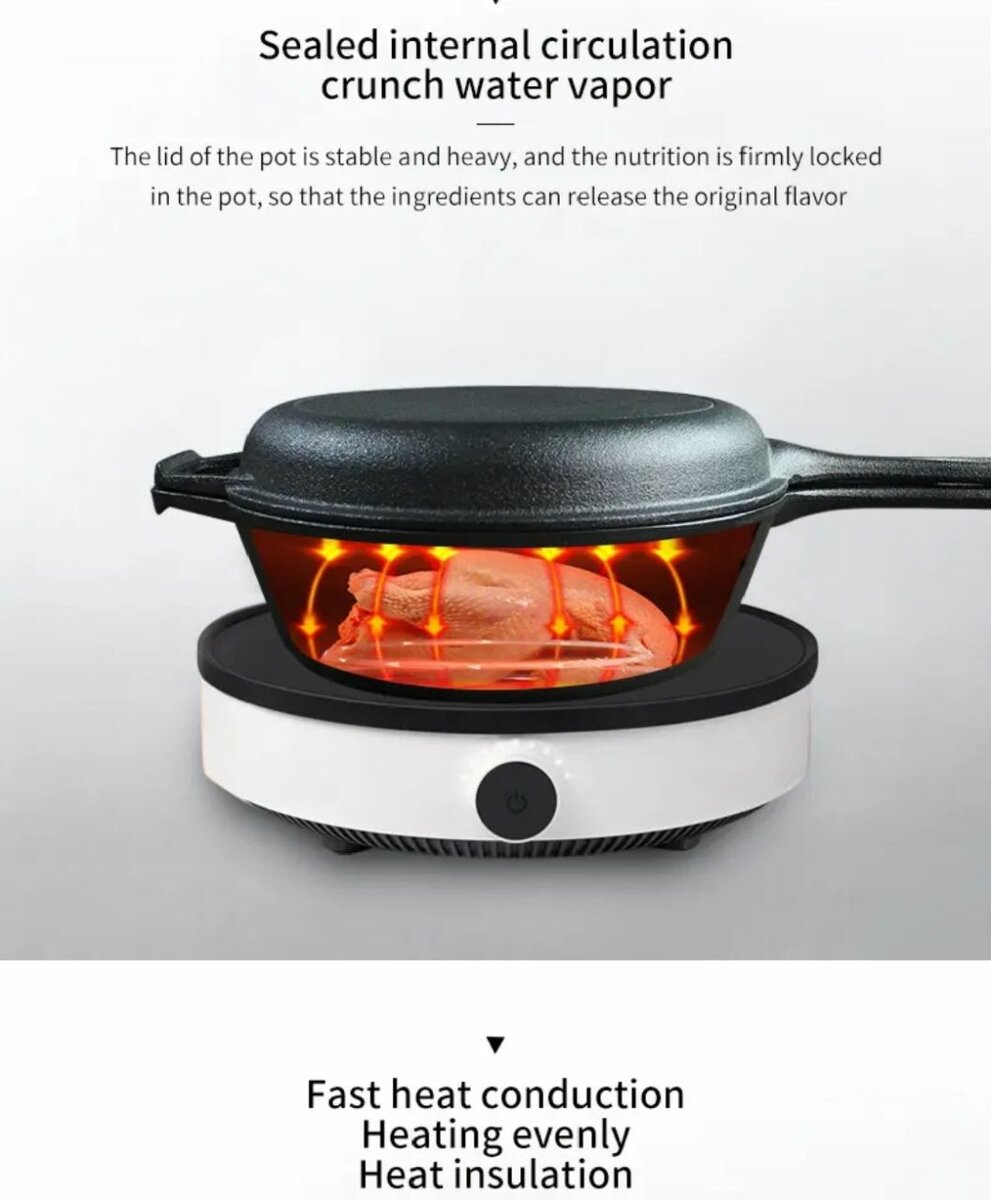 Enamel Cast Iron Double Pan