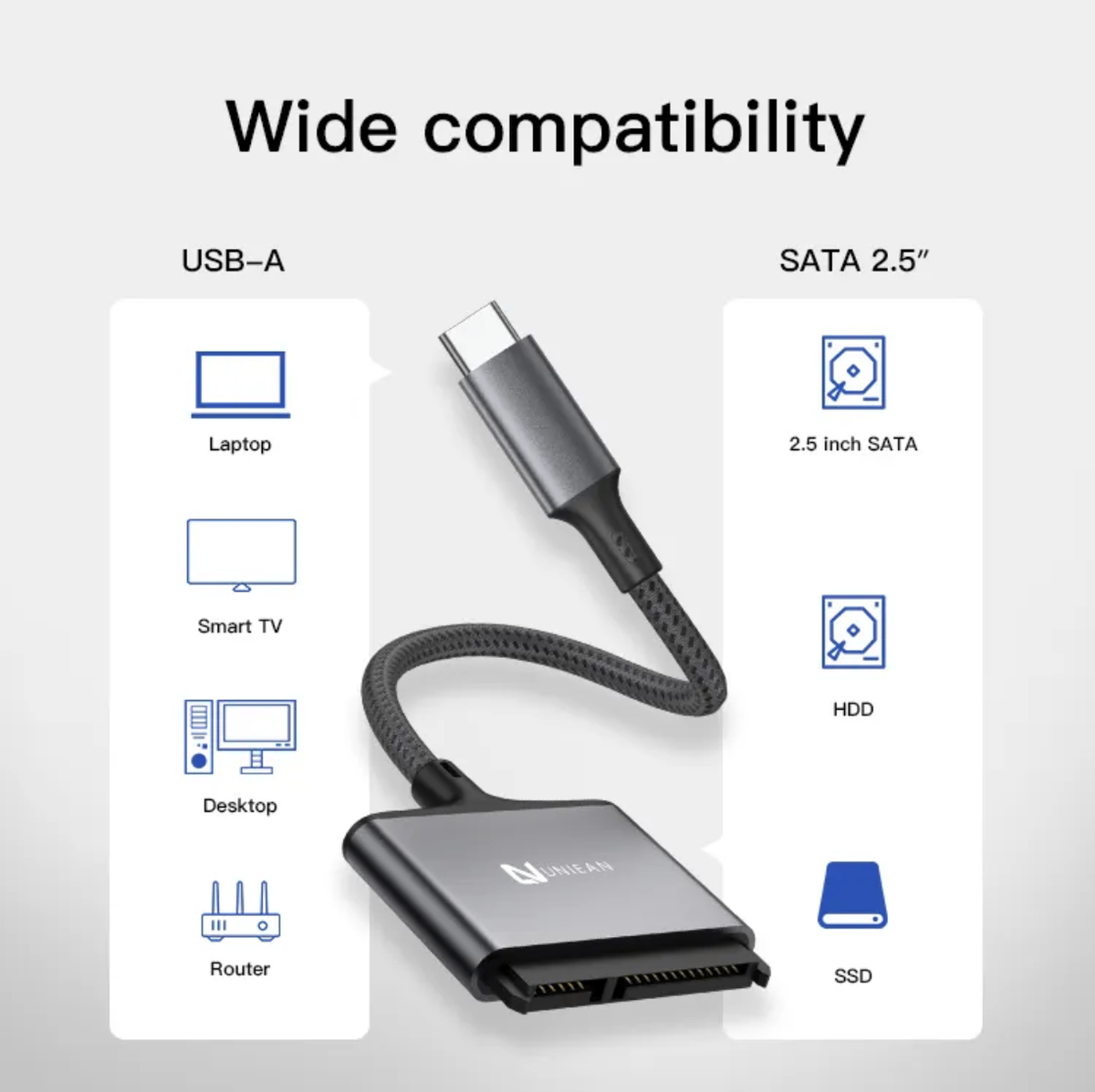 Câble Adaptateur USB-C à SATA 3.1