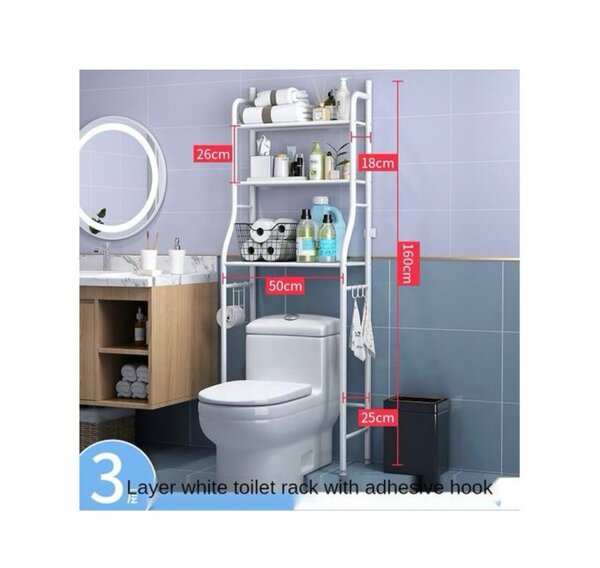 Rangement Toilettes Avec Etagere-Support WC