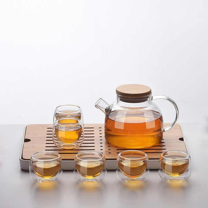 Ensemble théière et verres 7 p