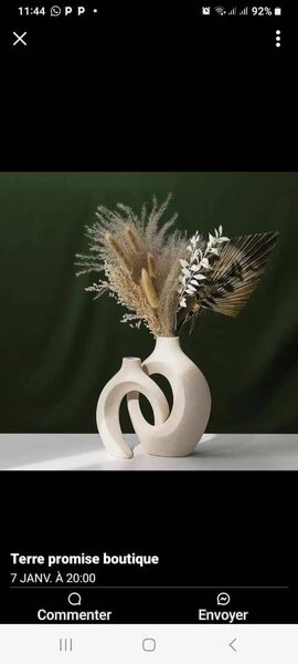 Vase Sculptural Abstrait Élégant