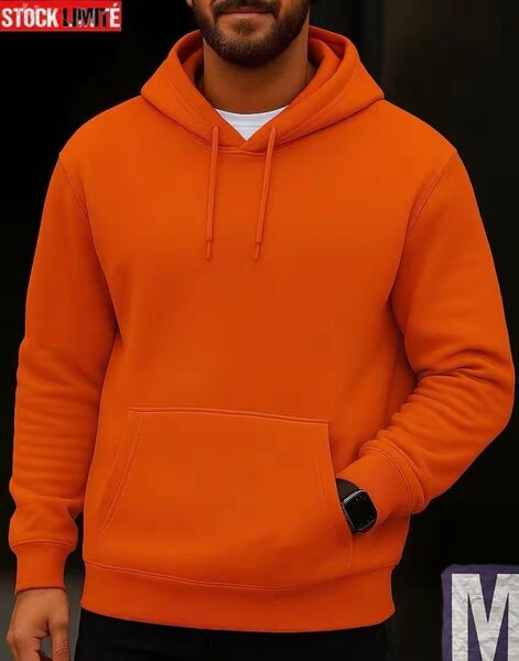 Sweat à capuche orange