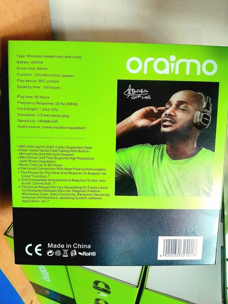 Oraimo wireless headset
