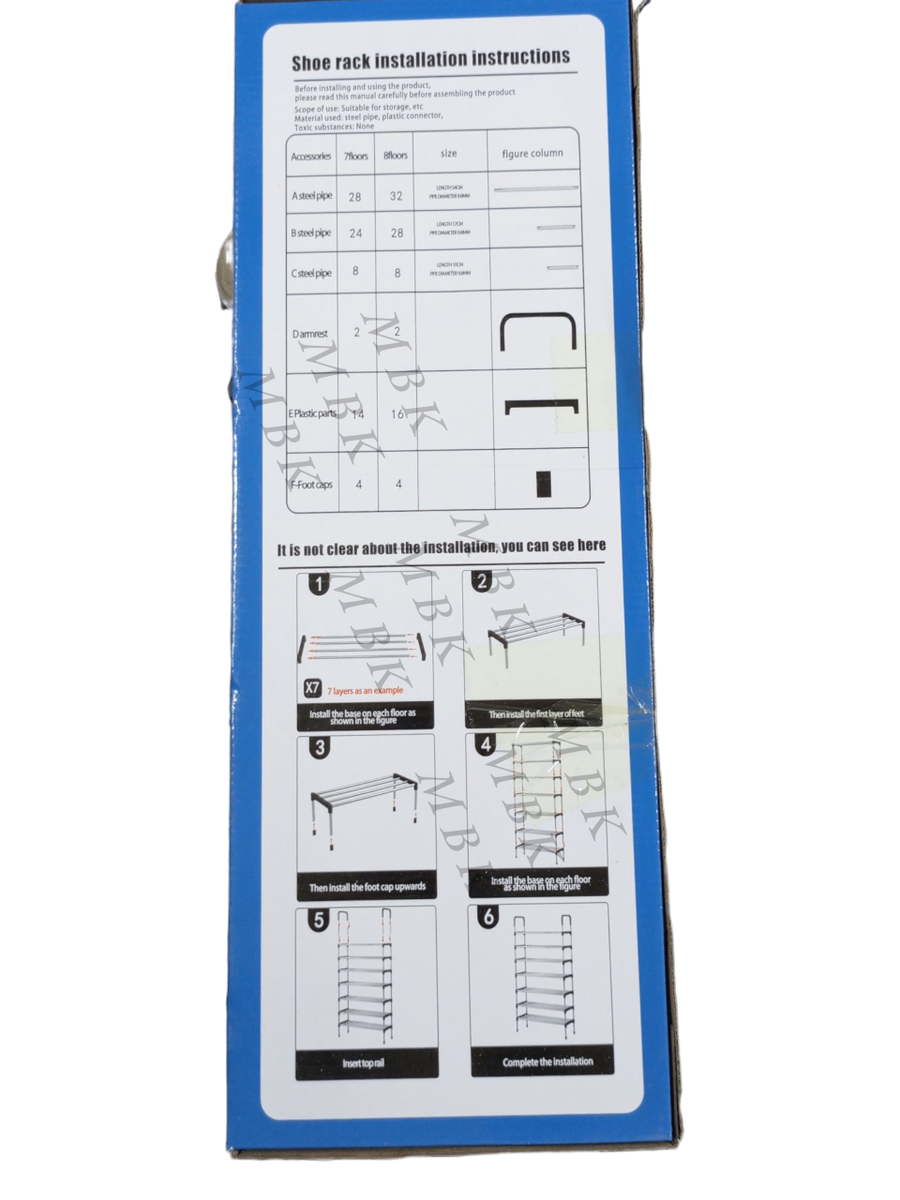 Étagère à Chaussures 8 Couches