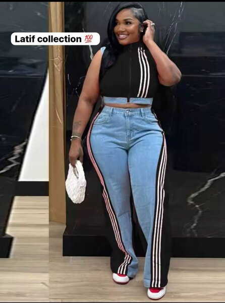 Ensemble Crop Top et Jeans