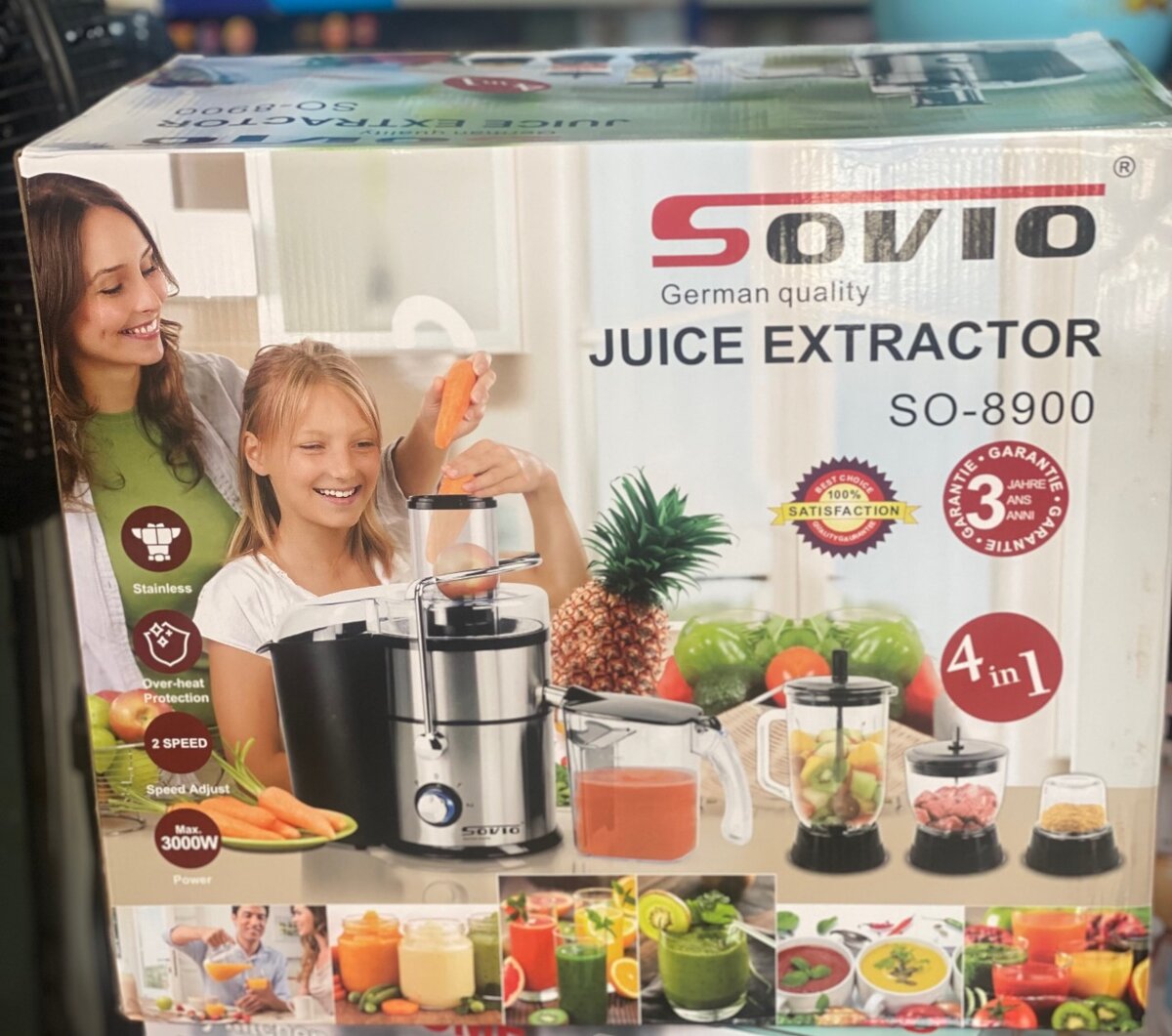 Sovio 4 in 1 Juice Extractor Blender set