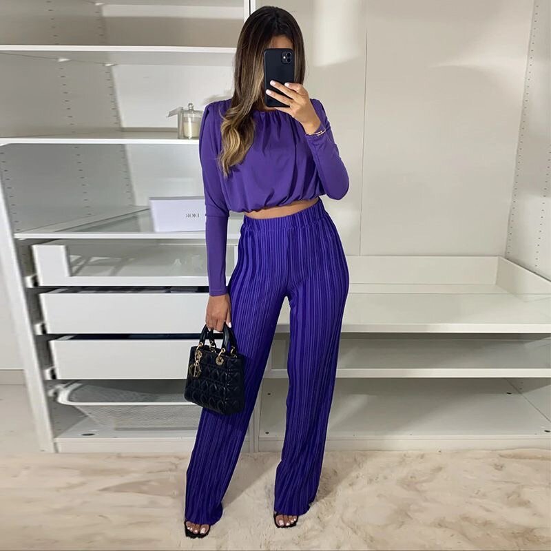 Ladies Purple 2piece set