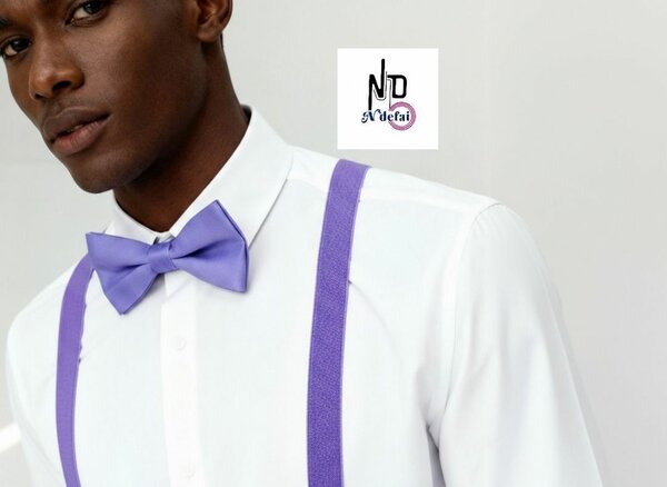 Bretelle noeud papillon violet