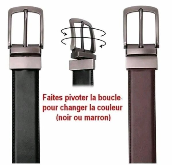 Ceinture réversible homme