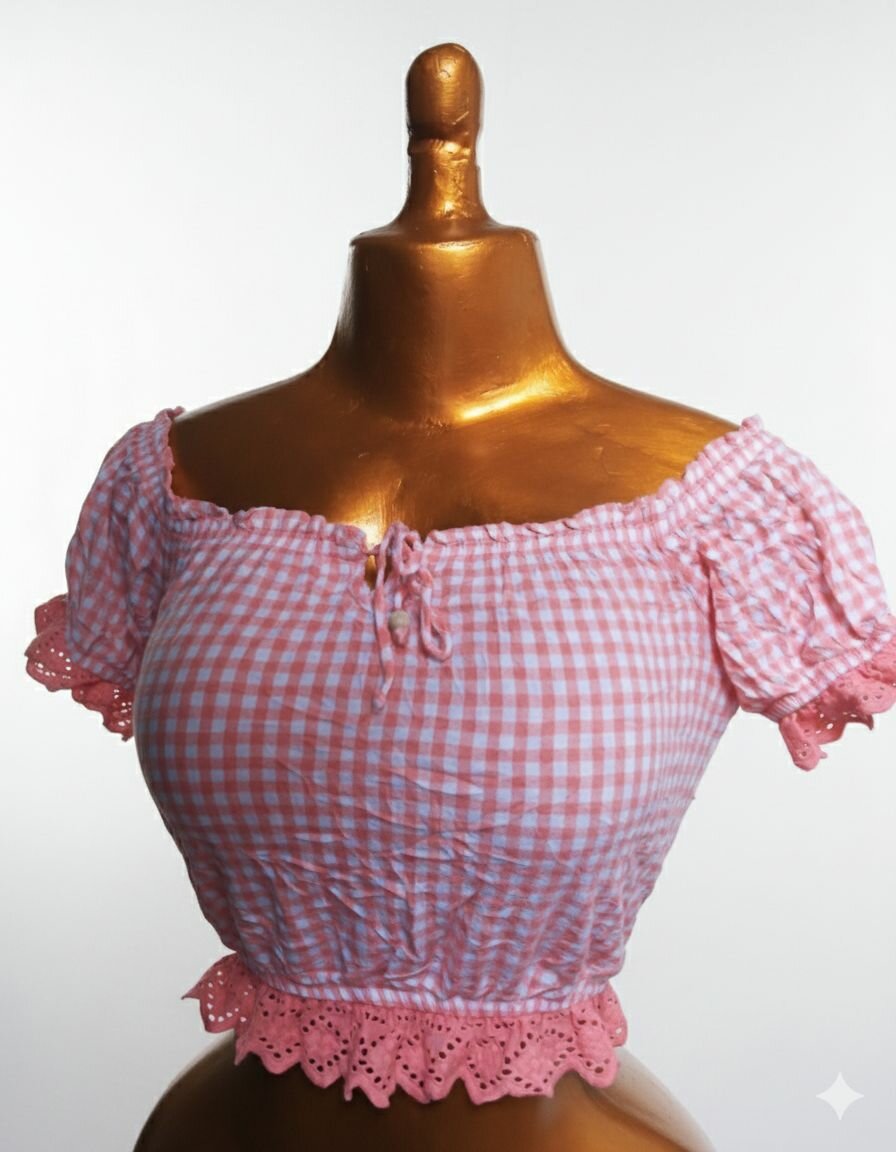 Crop top Vichy Femme Bohème