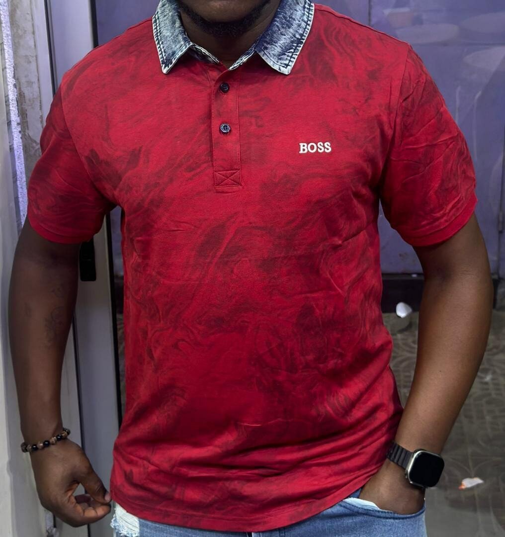 Polo homme col contrasté