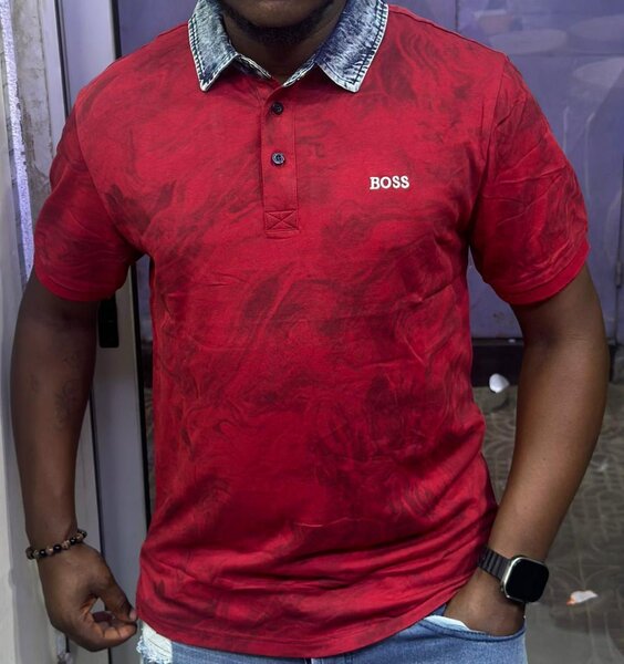 Polo homme col contrasté