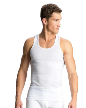 HASHIM CAPTAN -white cotton Mix sandoo vest