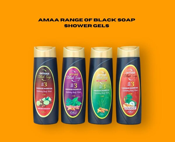 AMAA RANGE OF BLACK SOAP SHOWER GELS