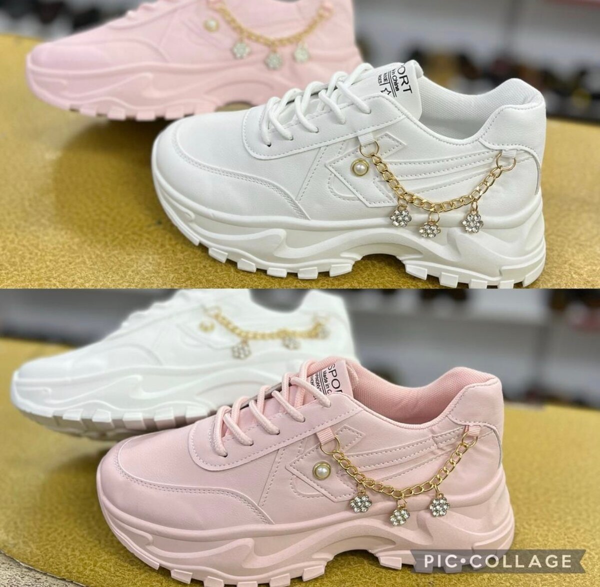 Baskets Chunky Mode Blanches