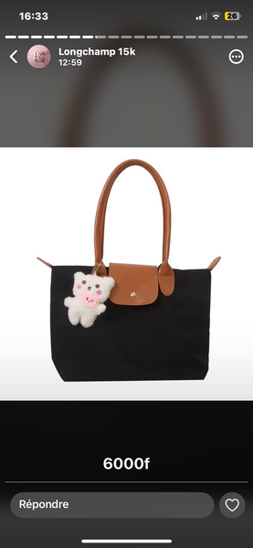Sac fourre-tout élégant avec peluche