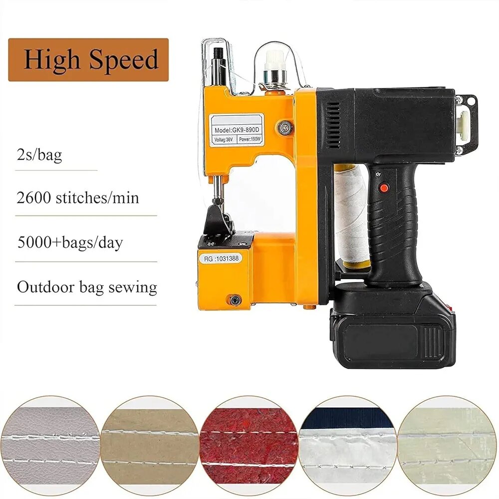 Portable Cordless Bag Sack Closing Sewing Sealing Machine
