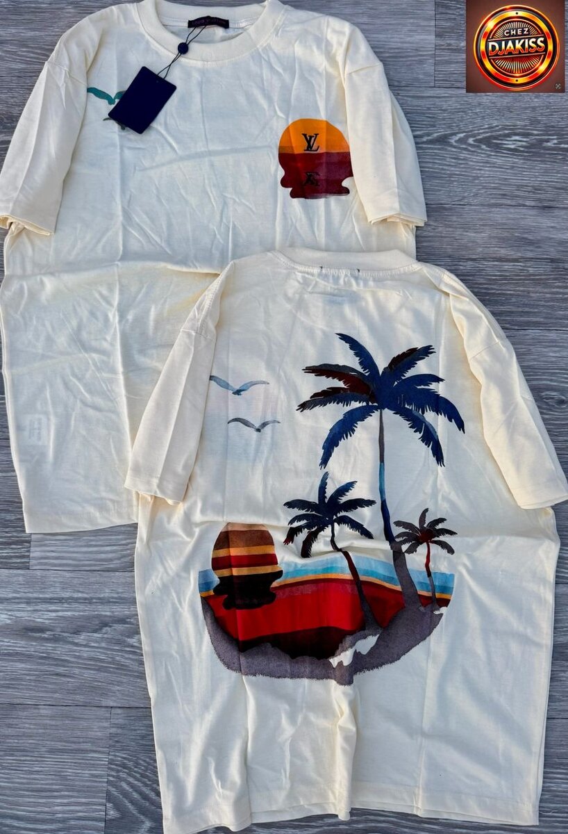 T-shirt d'été imprimée palmiers