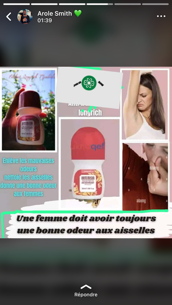 Longrich Déodorant Antitranspirant Femme