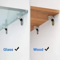 Shelf Support with Suction Rubber and for Glass, Wood, Arylic