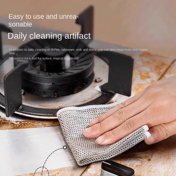 Chiffons à récurer en acier inoxydable
