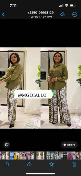 Ladies top and down available