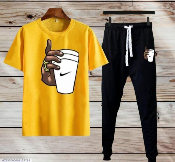 Two piece men track suit polyester