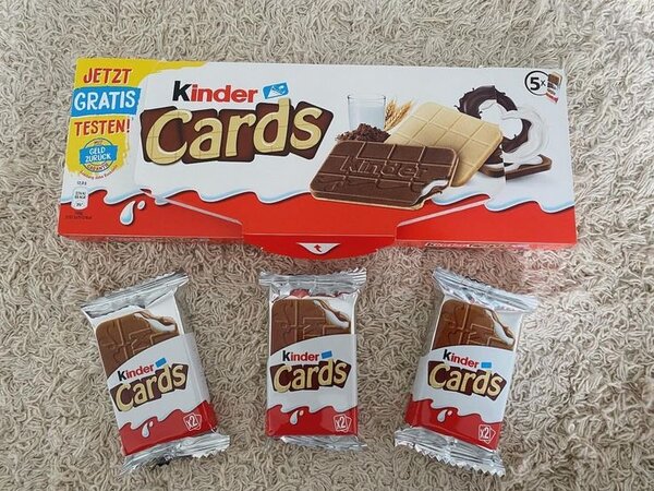Biscuits Kinder Cards chocolat