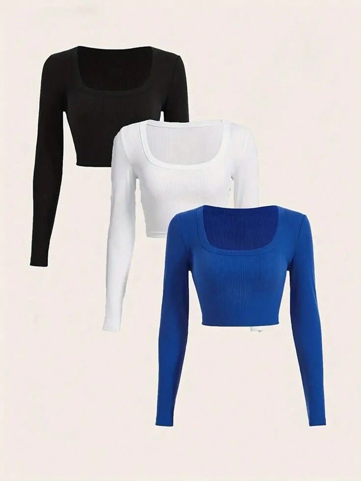 Ensemble de tops courts élégants