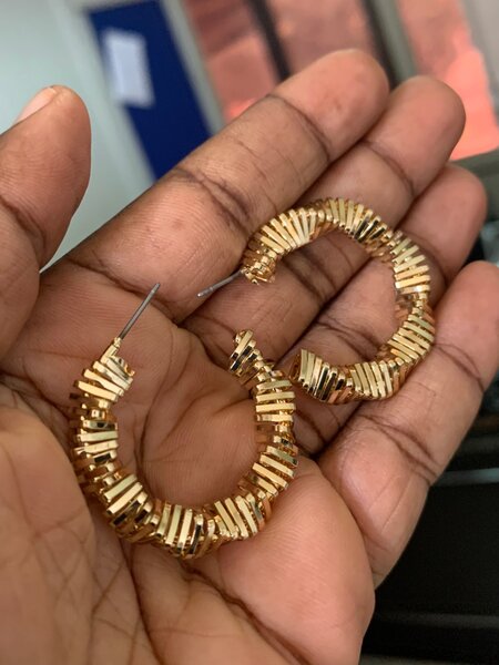 Gold hoop earrings